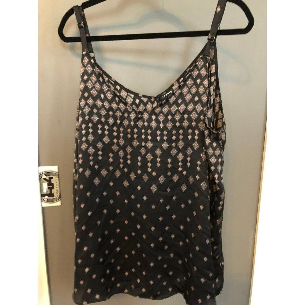 Torrid size 3 black silky Tank Top blouse